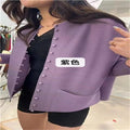 Woman Clothing T-shirt Bat Sleeves Loose and Pleated Small Jacket Women's Single-breasted Pocket Design Pleated Semi-Turtleneck
