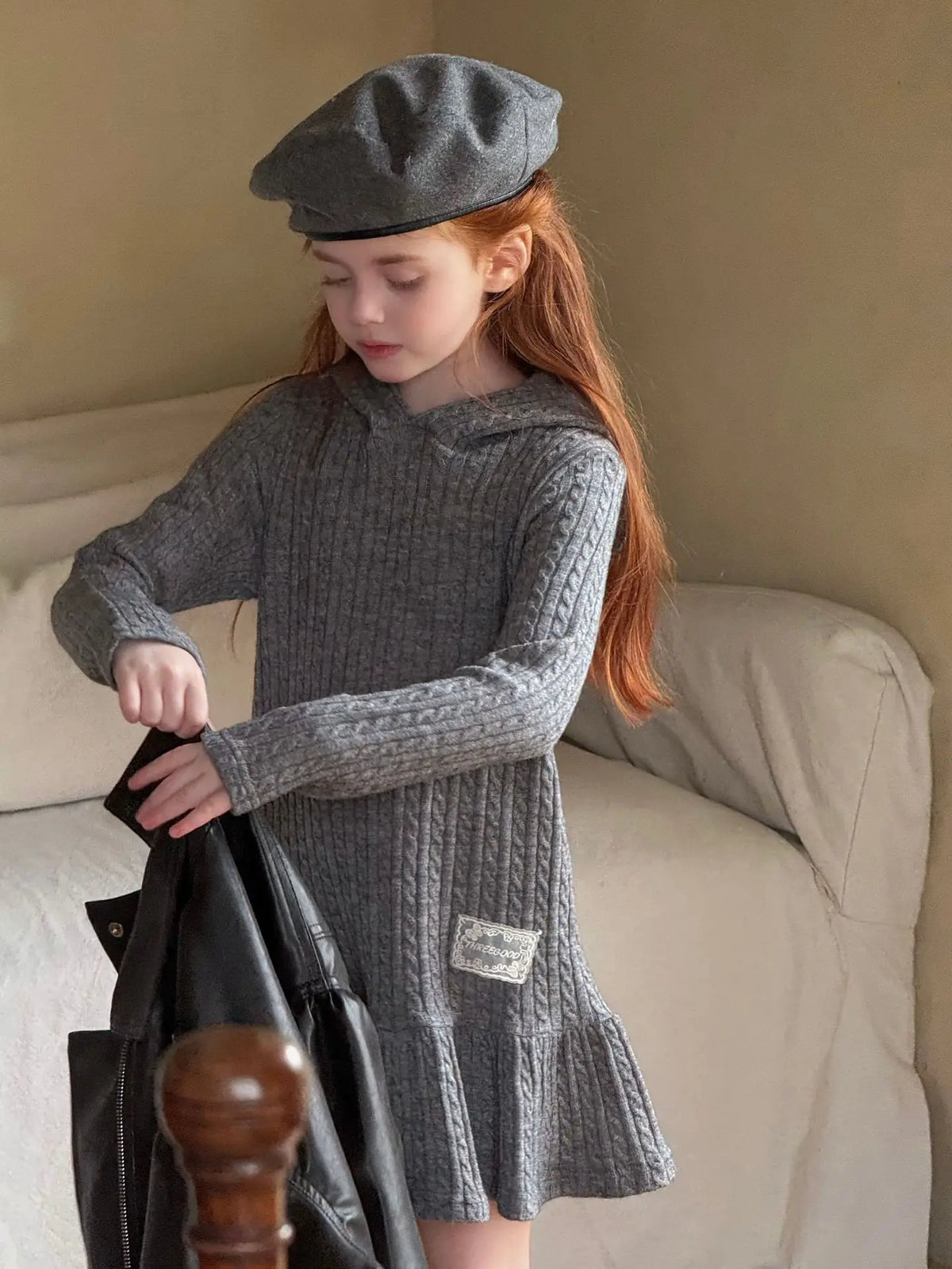 Children's Clothing 2026 Autumn New Girls' Knitted Casual Dress Children's Layered Inner Dress