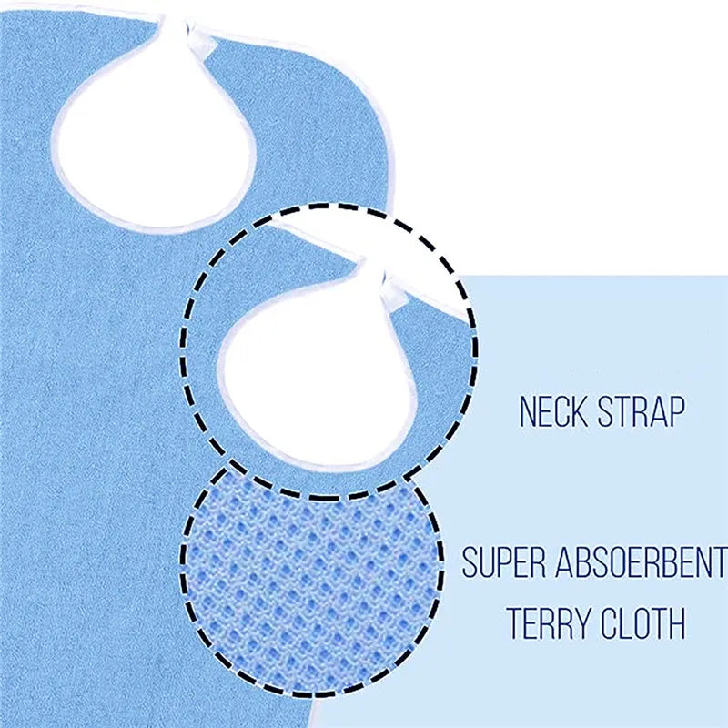 Adult Waterproof Adult Mealtime Bib Cloth Protector Clothes Bib Cook Protector Tool Aid Cook Dining Clothes Disability Aid Apron