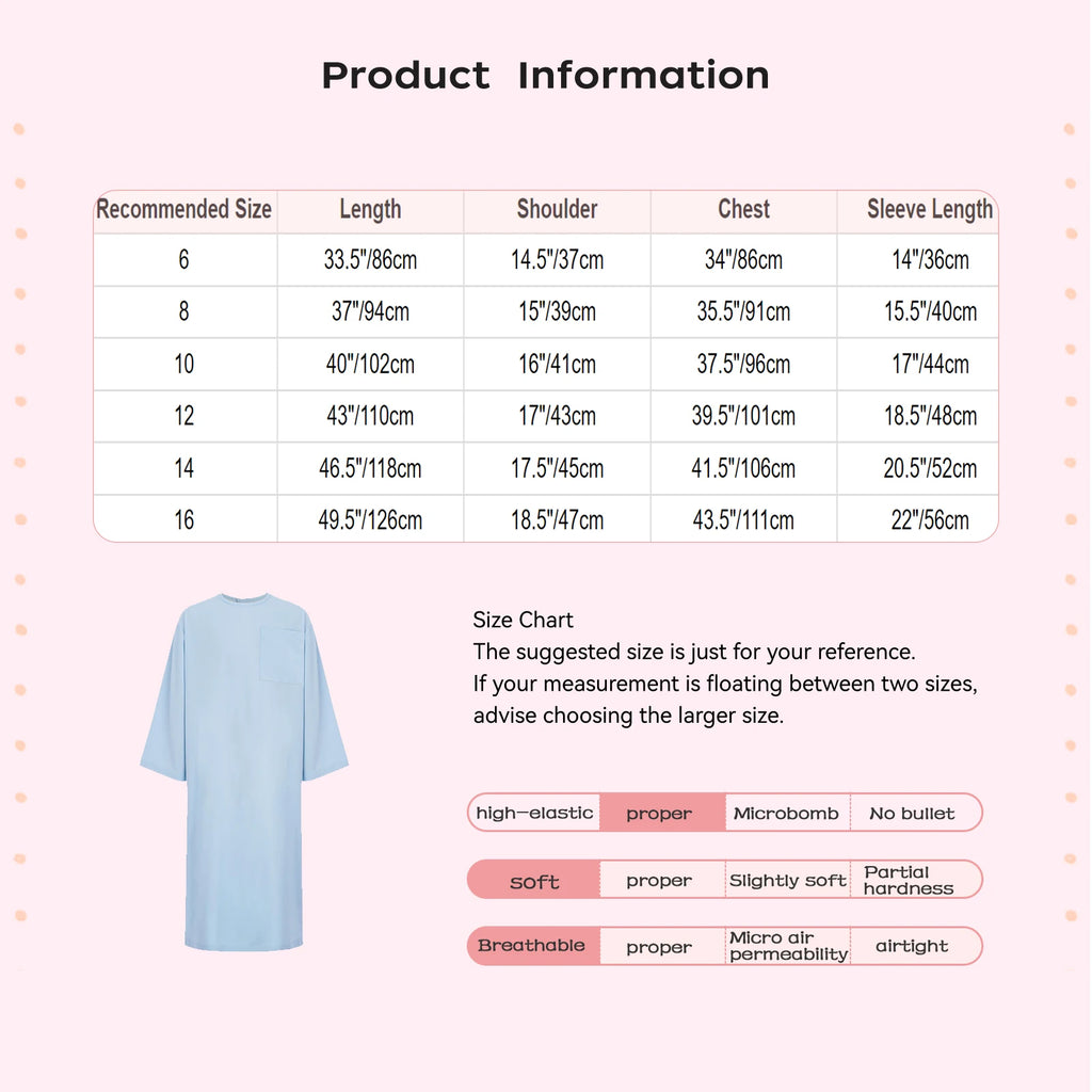Children Pediatric Hospital Gown Long Sleeve Full Open Tear Away Adaptive Dress Special Needs Boys Girls Medical Patient Nursing