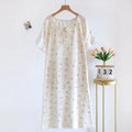 Ladies' Cotton Cloth Sleeping Dresses for Spring and Summer Newest Loose Home Clothes Cute Sweet Women Nightwear Clothes