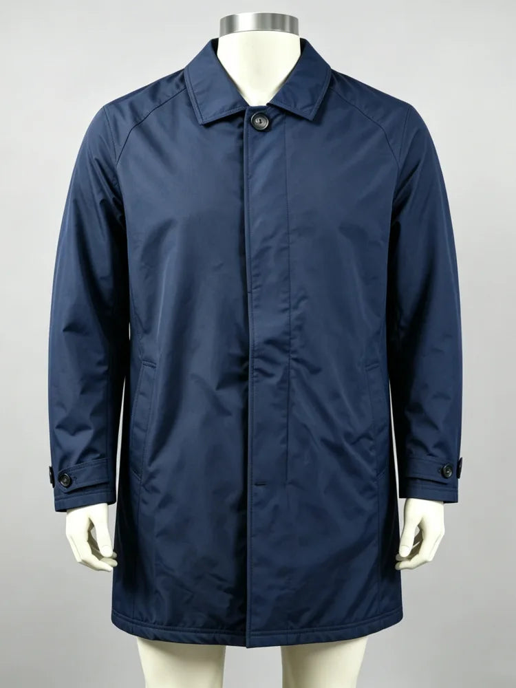 Men's Jacket High-end Casual Jacket Retro Waterproof Long-sleeved Cardigan Trench Coat Men's Clothing