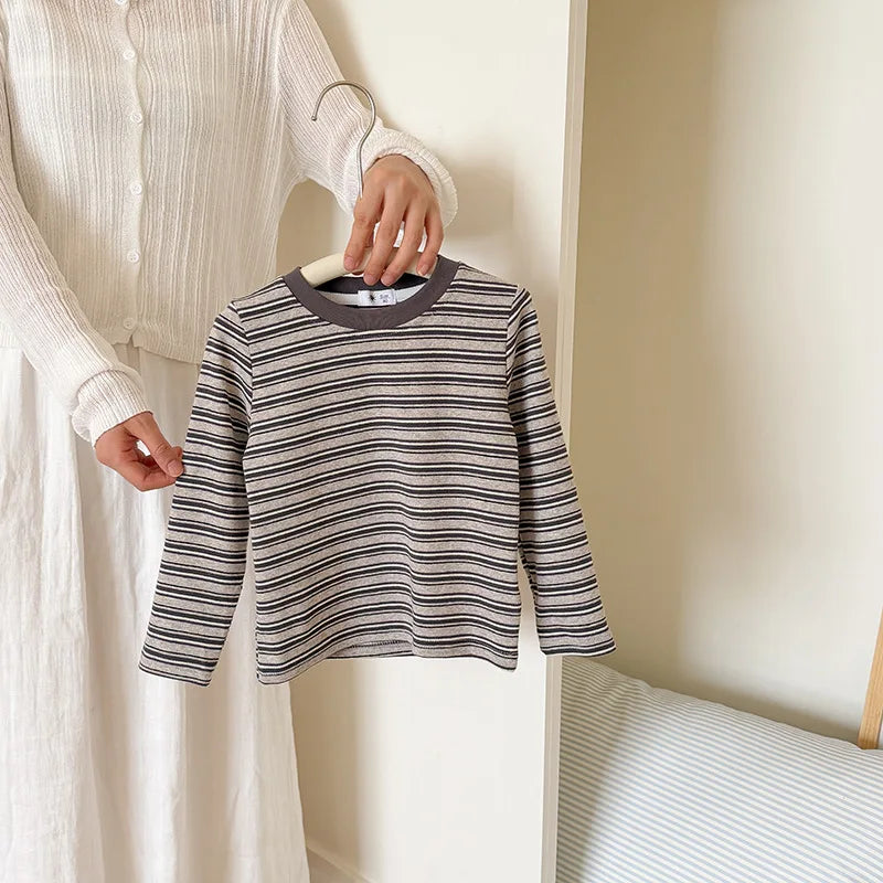 Children's Clothes Girls Tops Boys Clothing For Autumn Spring Striped Long Sleeve T-shirt